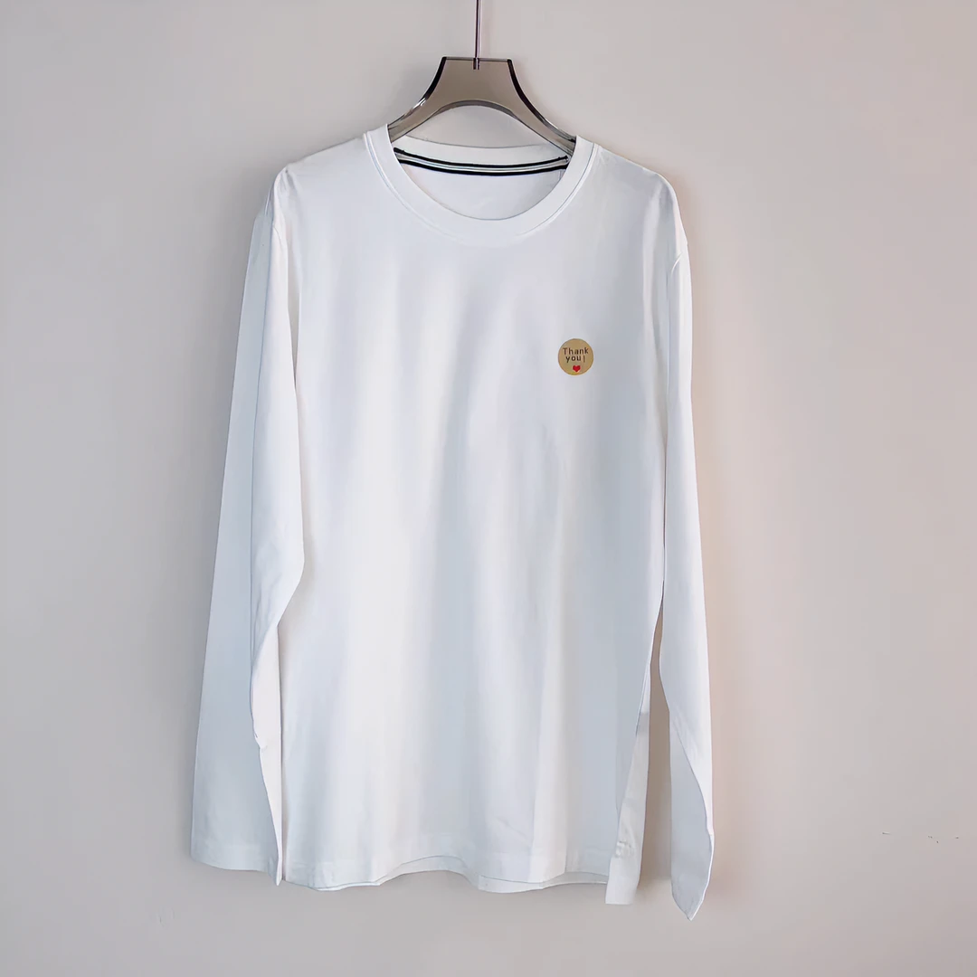 春秋长袖T恤纯棉白色打底百搭舒适