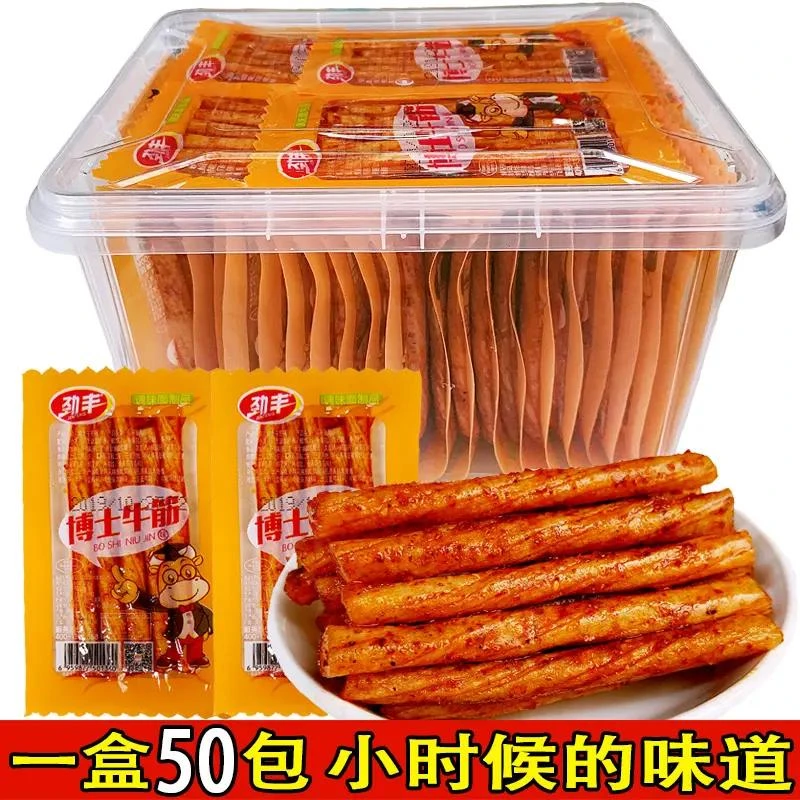 劲丰博士牛筋素牛筋牛板筋辣条怀旧麻辣小面筋零食小吃休闲食品