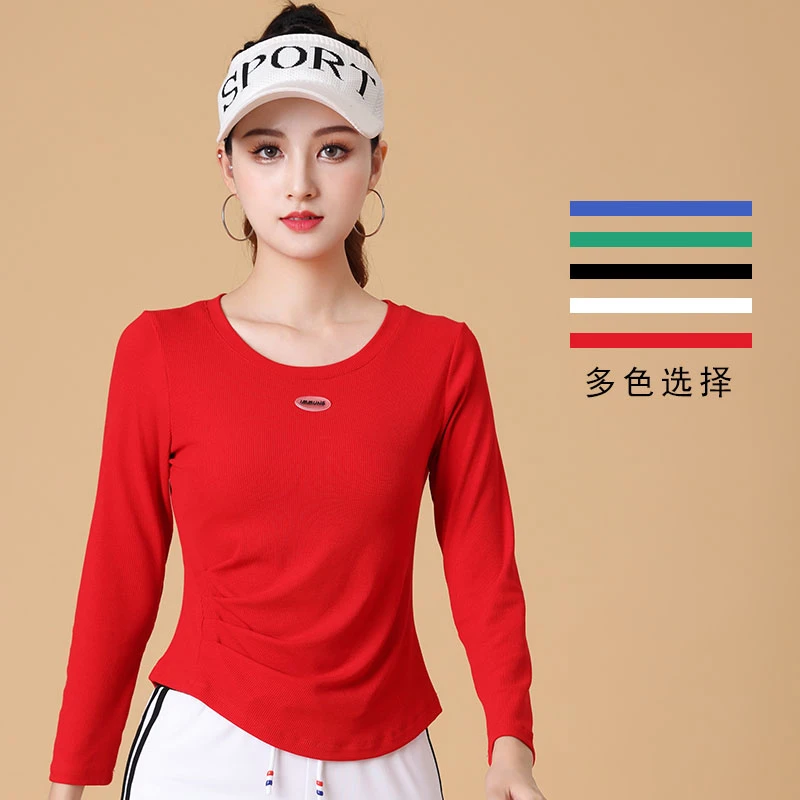 广场舞服装新款春季长袖上衣健身操跳舞衣服曳步舞练功服团体女