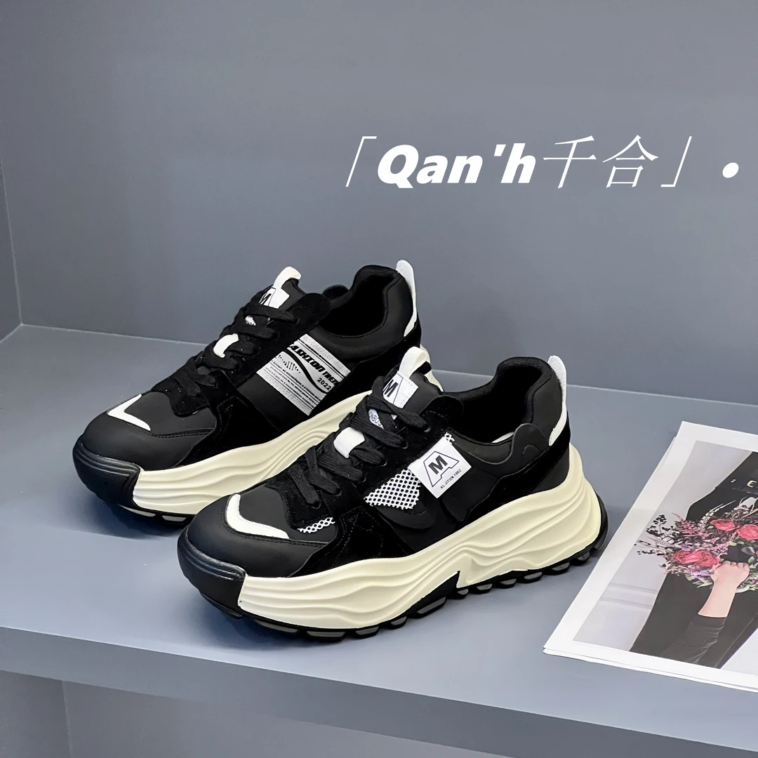 「Qan'h千合女鞋」•  厚底运动休闲鞋瑕疵次品处理品（9053-1）