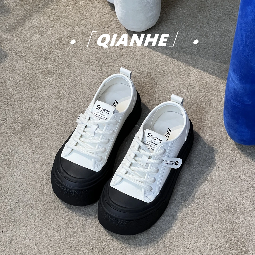 •软底百搭透气小众ins系带低帮休闲女鞋（398-1）