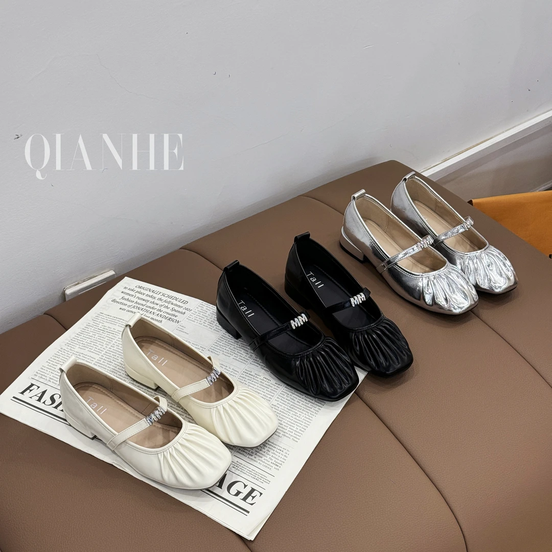 法式玛丽珍2025新款粗跟搭裙子单鞋 （ 2502-2）