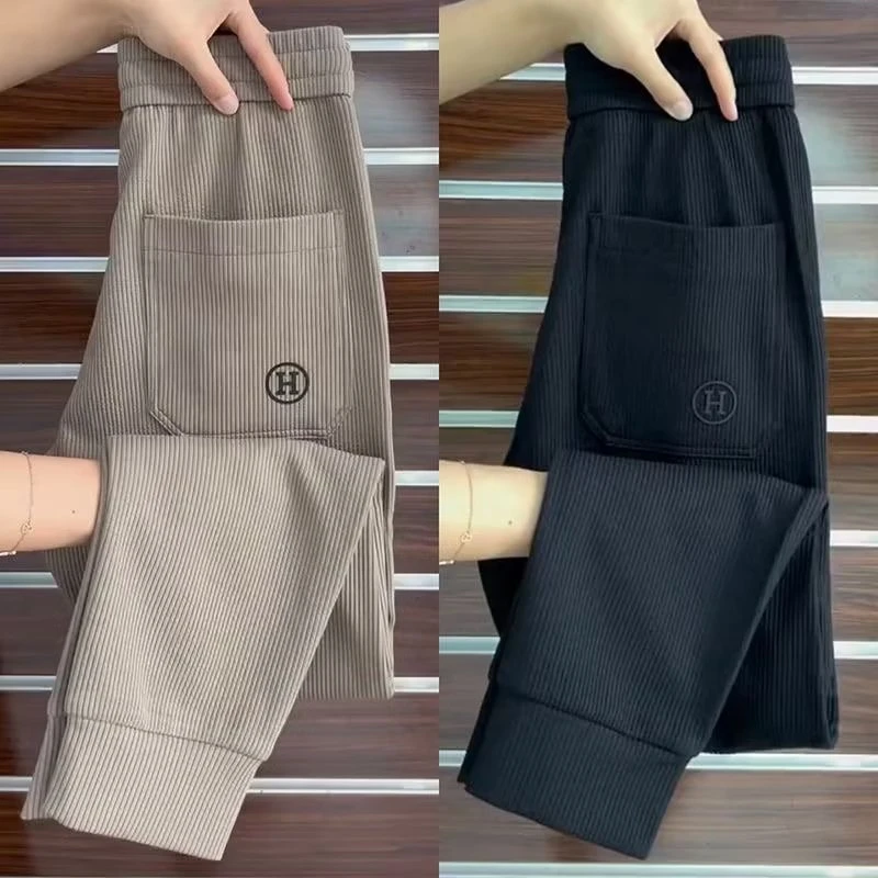 秋季新款休闲运动裤男士卫裤潮流港风弹力男裤小脚时尚哈伦裤子男