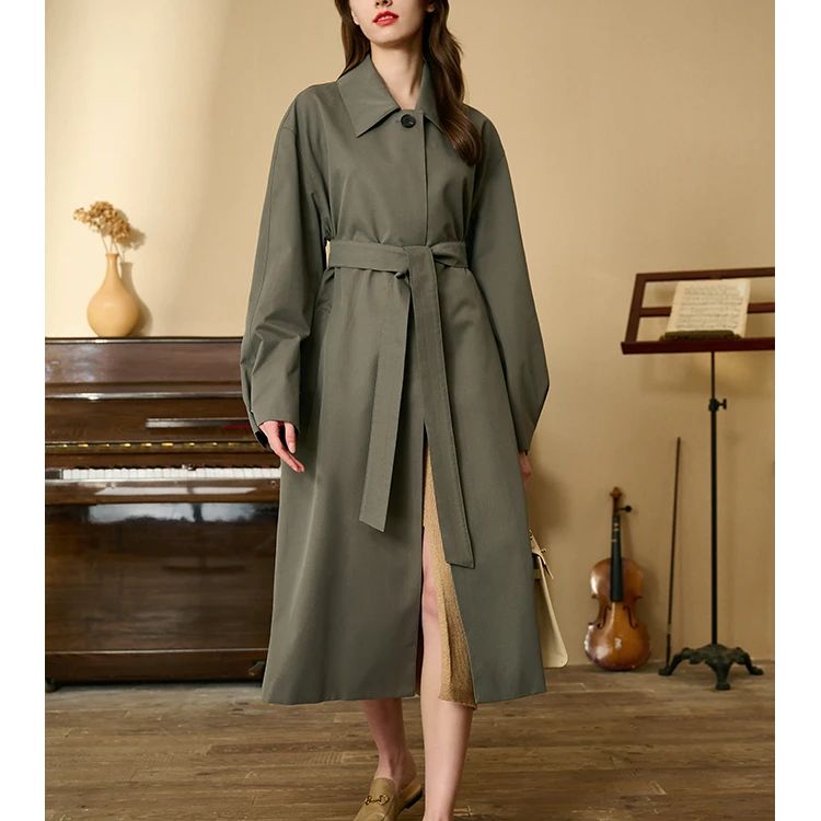 活动款-【RIZ】风衣-2511-春秋百搭气质复古中长款时尚风衣