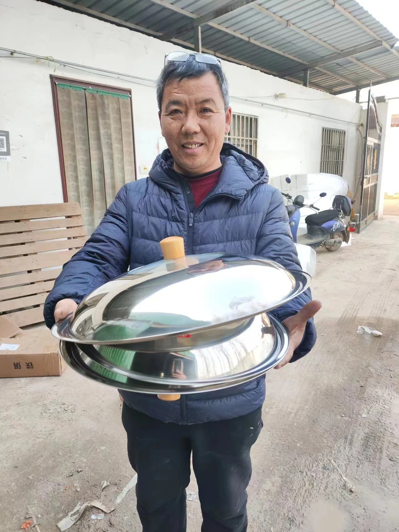 双耳铁锅炒锅炖锅 锅盖