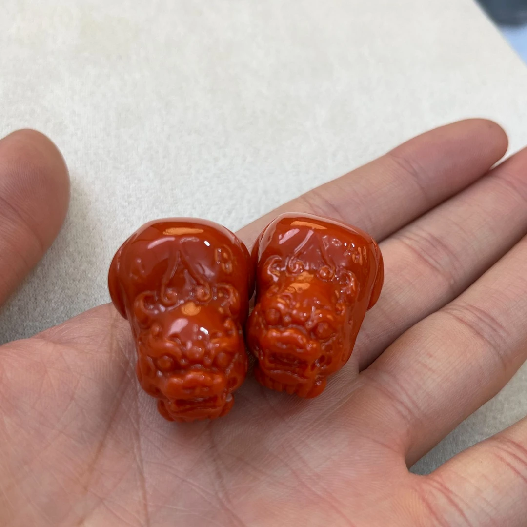 非金属珐琅吊坠 红色貔貅 吊坠 A049