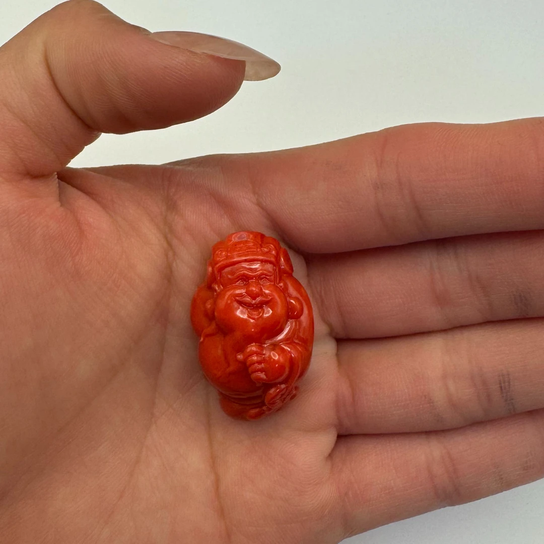 非金属珐琅吊坠 财财橘色吊坠B34