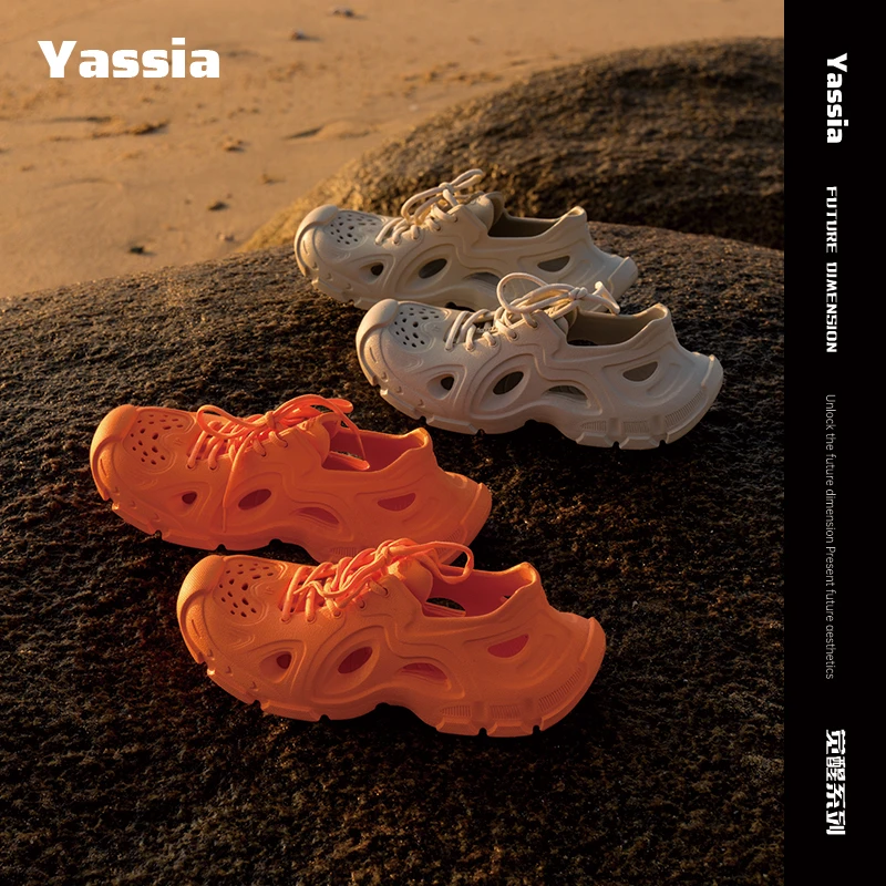 亚束觉醒沙滩洞洞鞋户外老爹鞋夏季包头休闲轻便情侣款