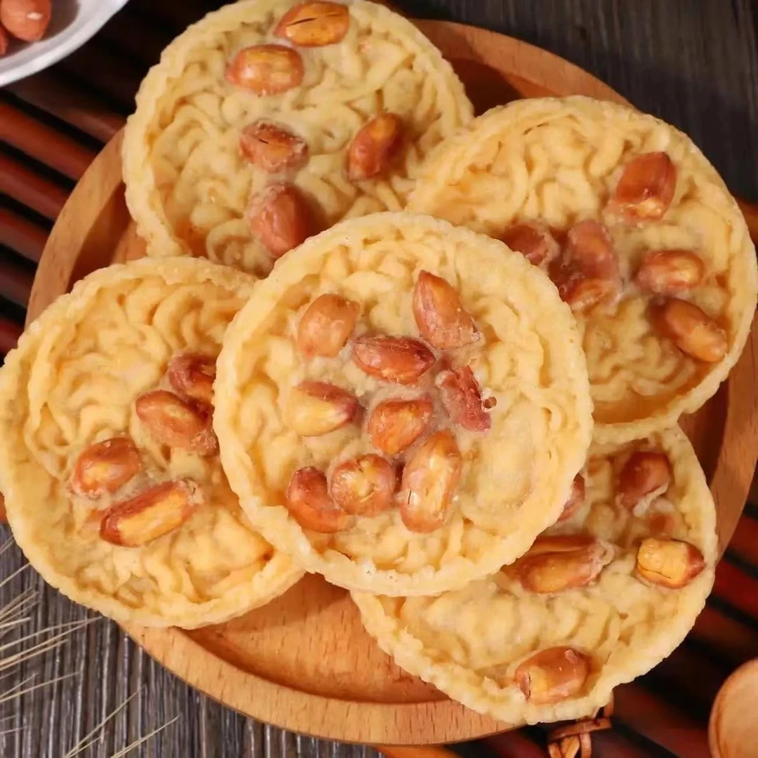 江西特产月亮粑赣州花生巴油炸锅巴豆巴饼干独立包装客家零食小吃