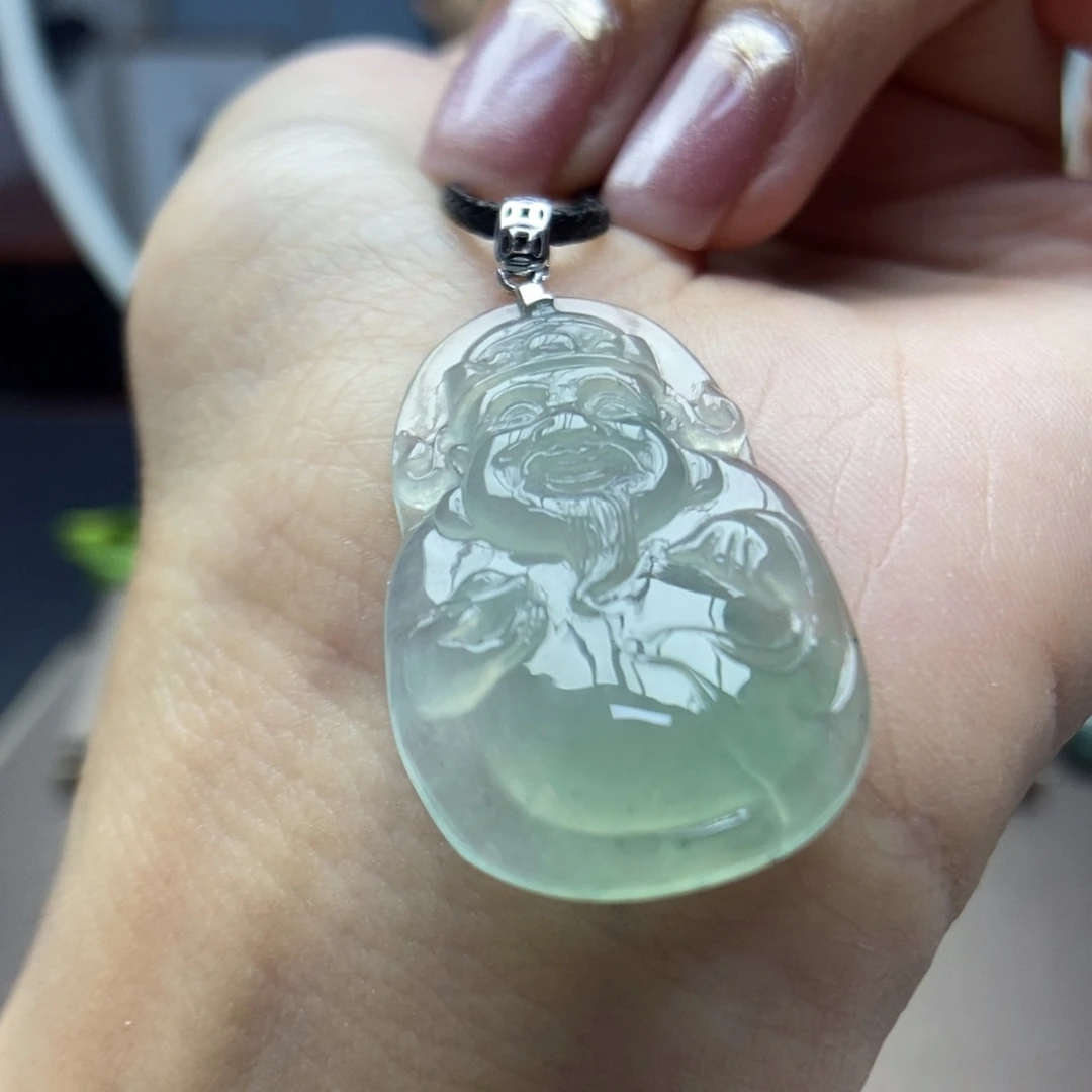 翡翠颈饰18K金镶嵌吊坠19