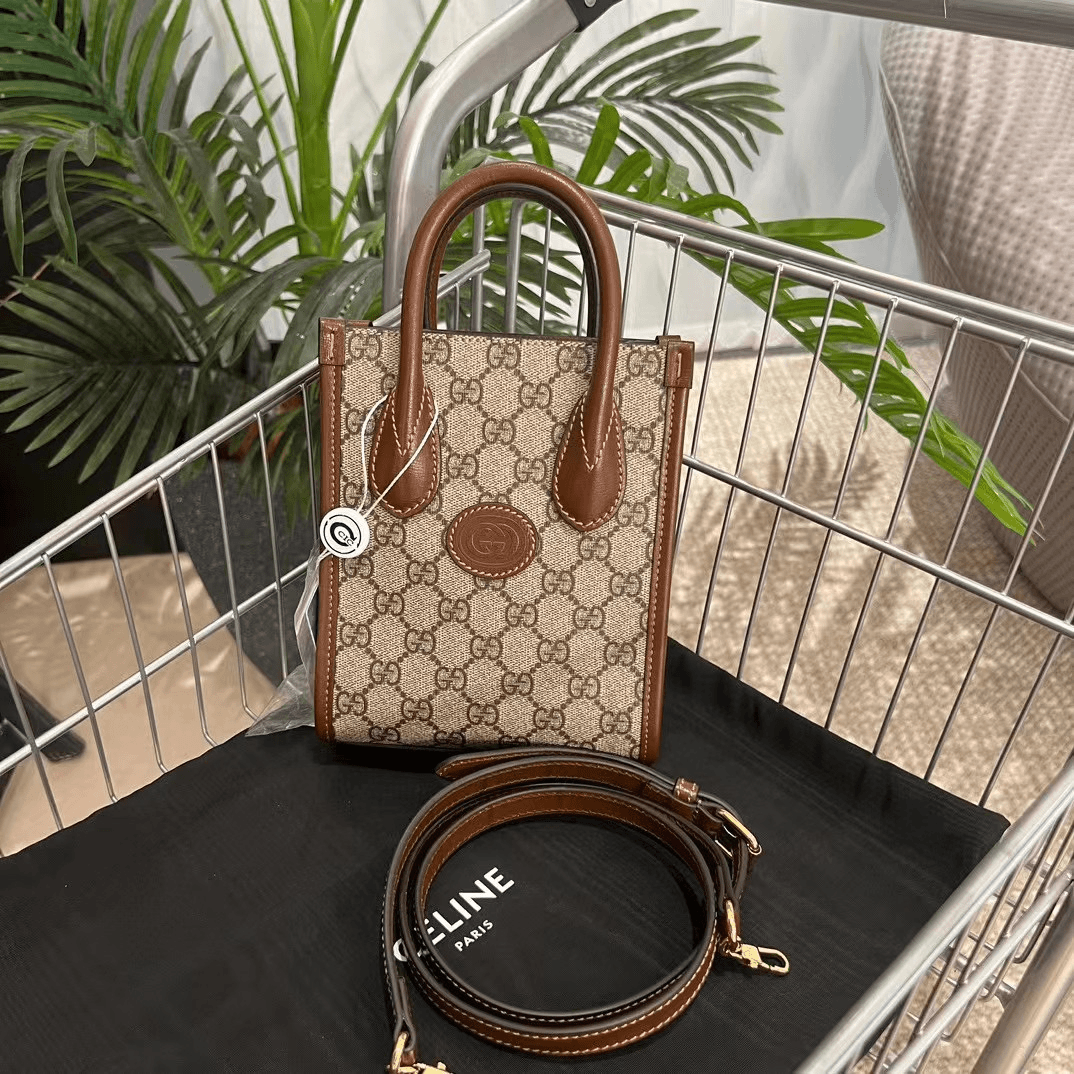 99新 GUCCI/古驰 老花托特mini闲置新/8885273