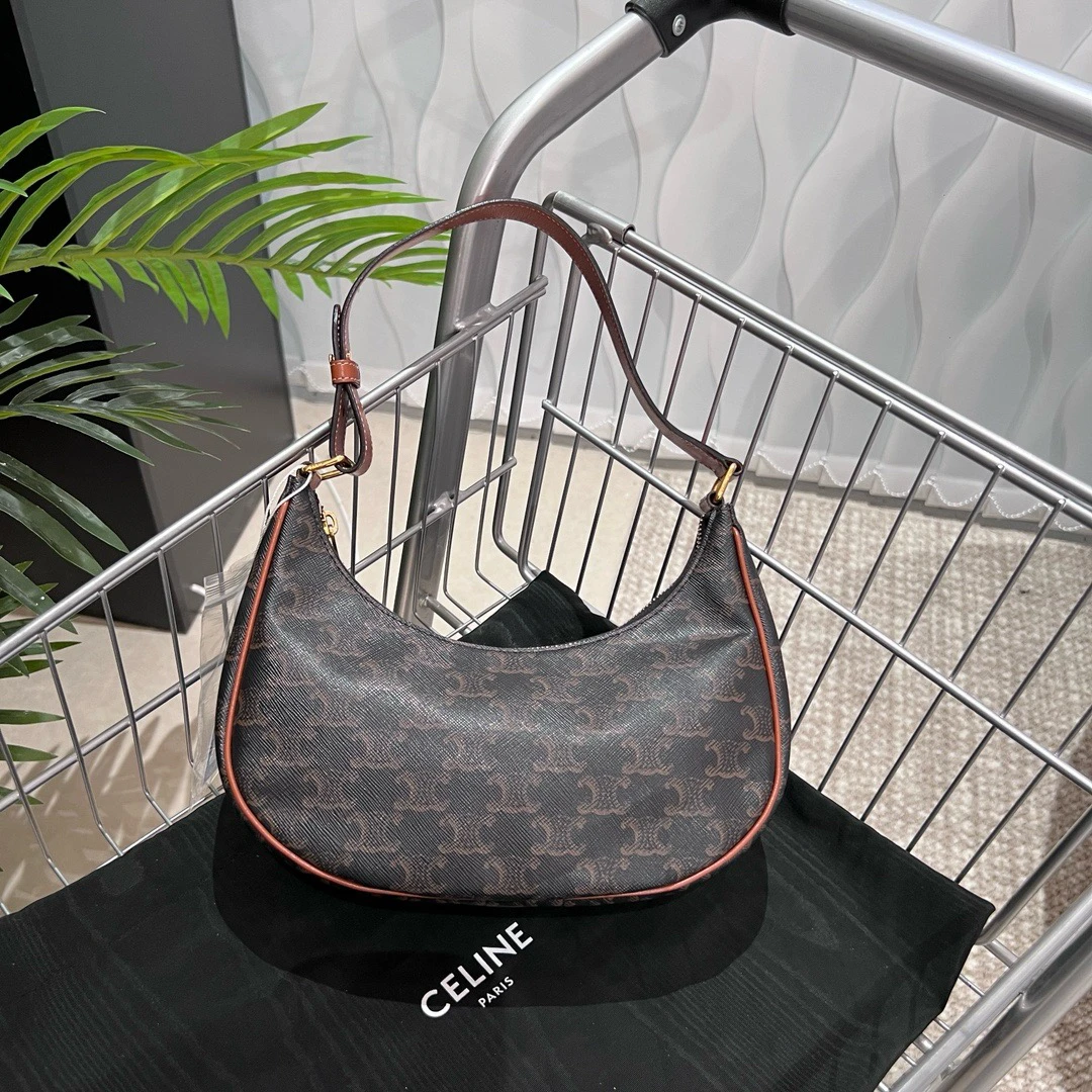 95新 Celine/思琳 凯旋门老花腋下包9097577
