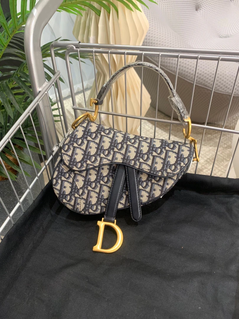 99新 DIOR/迪奥 老花马鞍小号手拎包7256965