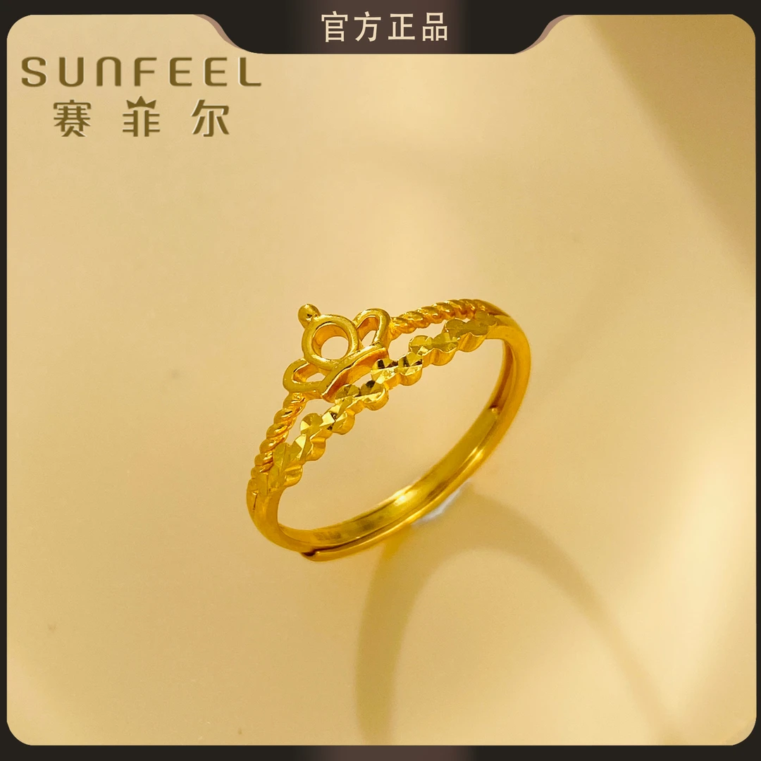 【赛菲尔5G精品】足金999皇冠黄金戒指5GJS0240002
