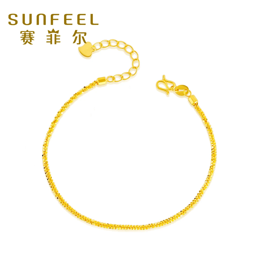 【赛菲尔5G精品】足金999波光粼粼雪花链黄金手链5GDSS00480012