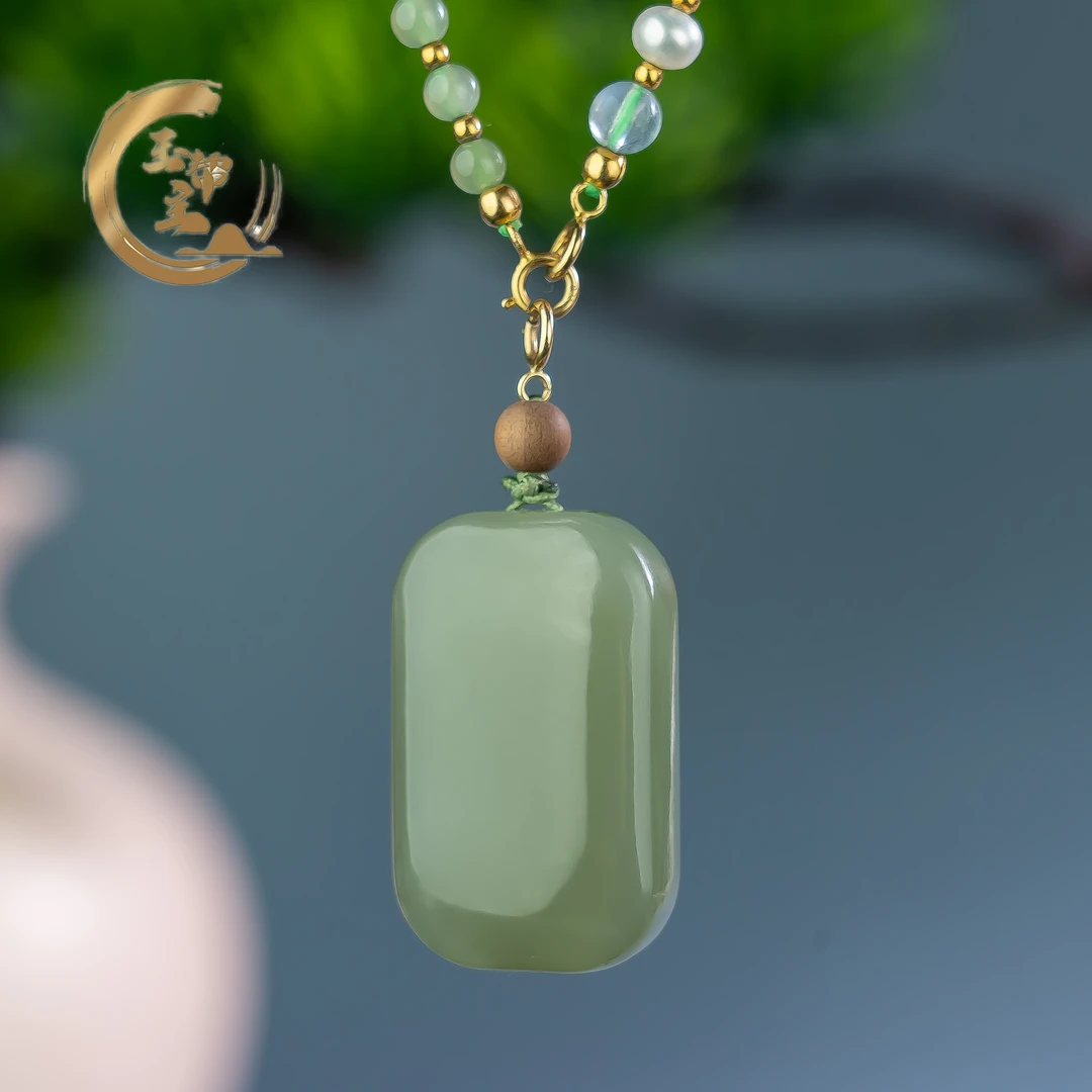 【落英】湖水晴水平安无事牌挂坠满珠链