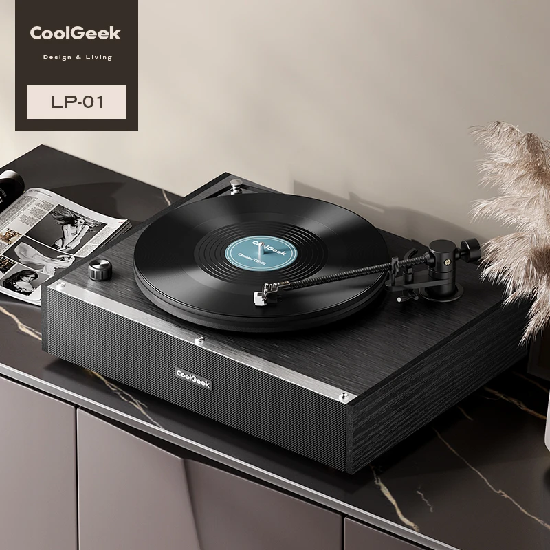 CoolGeek LP-01黑胶唱片机蓝牙音响留声机高音质仪式感百搭礼物