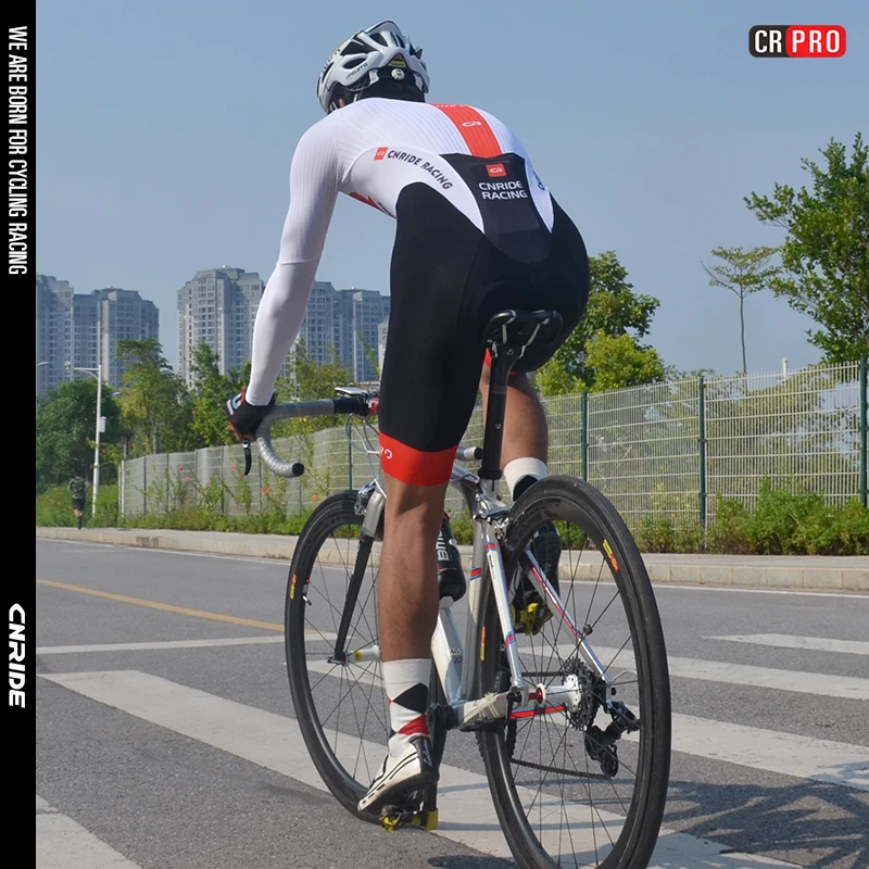 cnride户外专业长袖TT连体骑行服低风阻AERO空气动力公路车竞技版