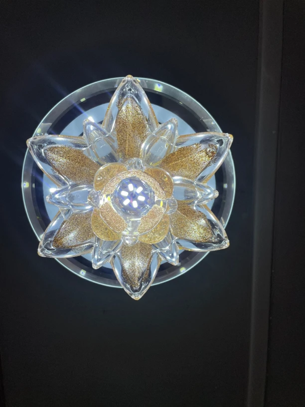 过道灯走廊灯水晶吸顶灯led七彩调光玄关阳台随机发货