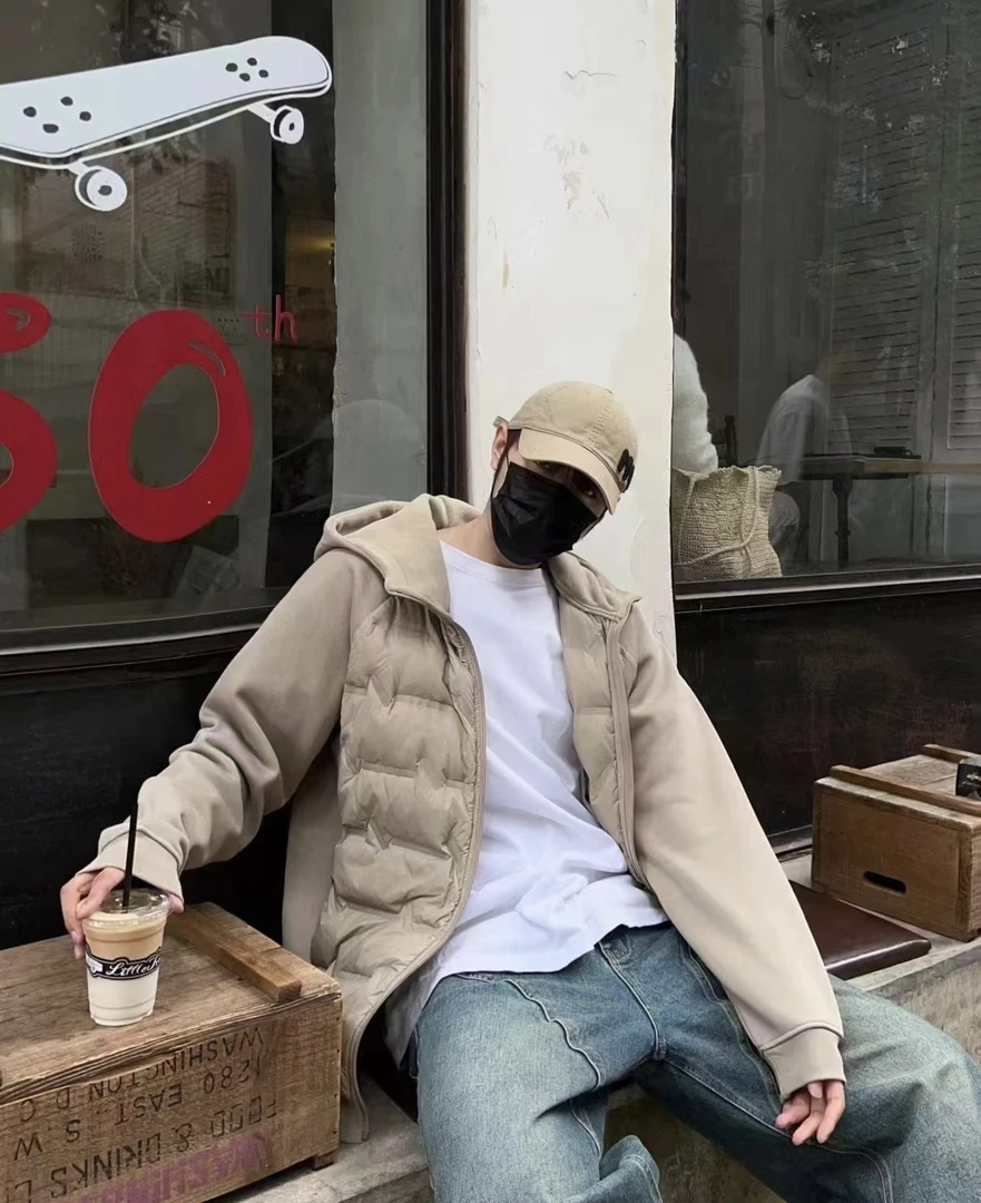 臻稚少年男女同款轻薄羽绒服青少年2024秋冬洋气连帽鹅绒保暖外套