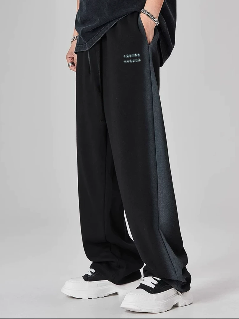 【新工艺】秋冬季棉感运动裤2024青少年直筒卫裤小腰围休闲运动潮流