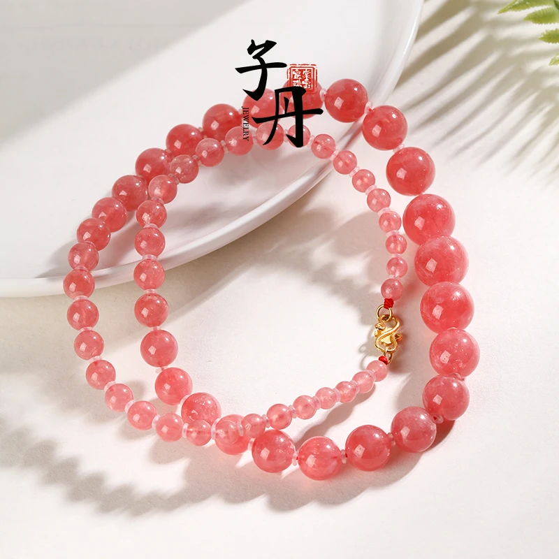 【子丹水 晶】红纹石DIY项链塔链C4-237