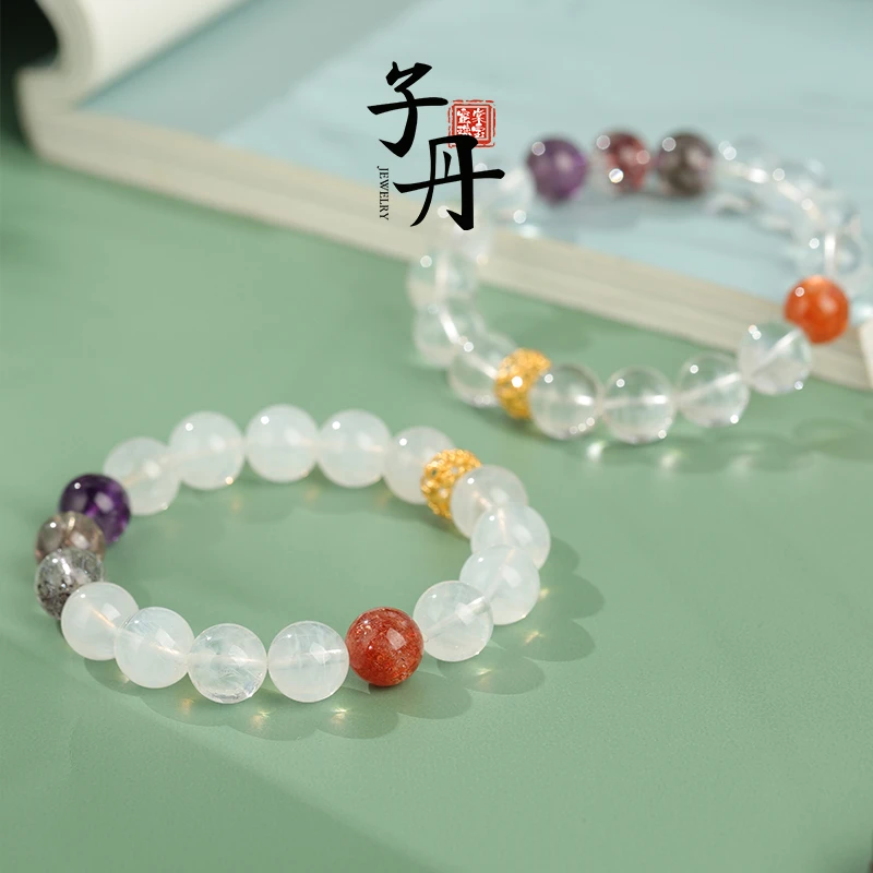 【子丹水 晶】蓝针超七DIY手串 （多样性发/发一串）C4-035