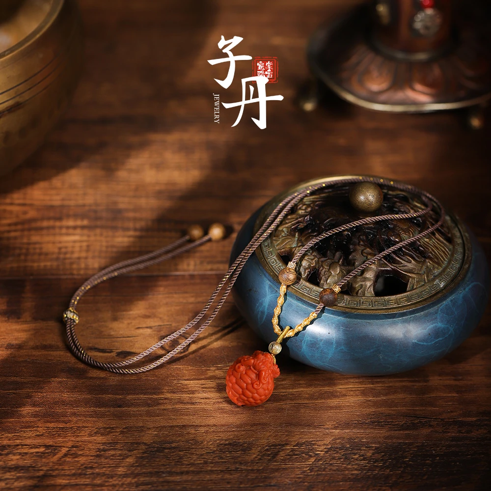 【子丹水 晶】南红龙龟DIY项链 F5-052
