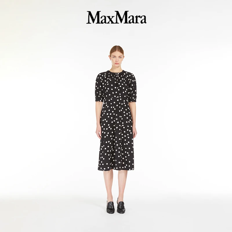 MaxMara 女装真丝波点印花连衣裙9226114106