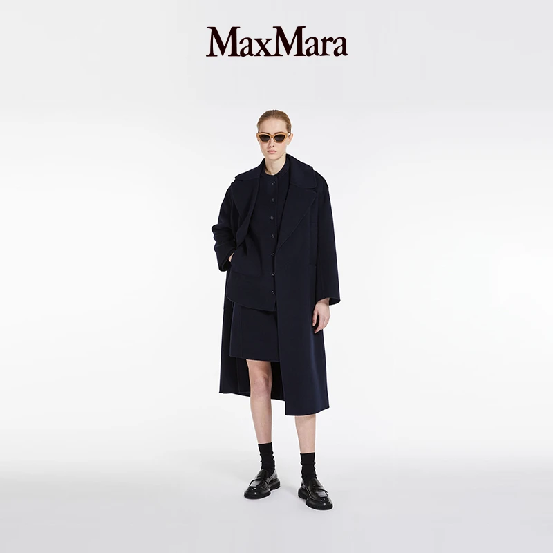 MaxMara 女装双面绵羊毛系带大衣9016033306
