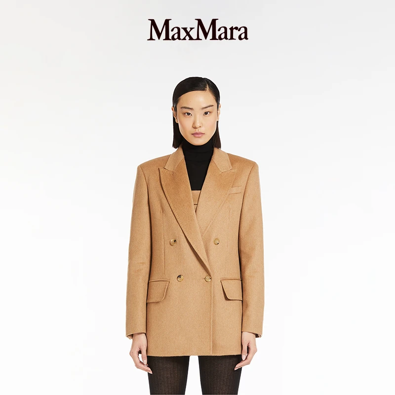 MaxMara 女装双排扣驼绒西装外套1046084306