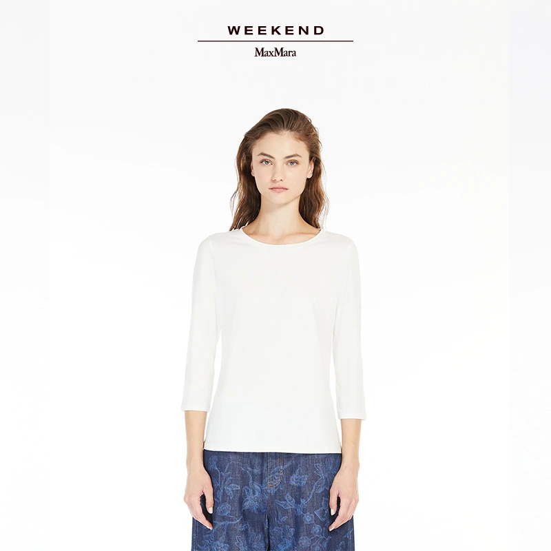 Weekend MaxMara 修身新款七分袖棉质T恤5971034106