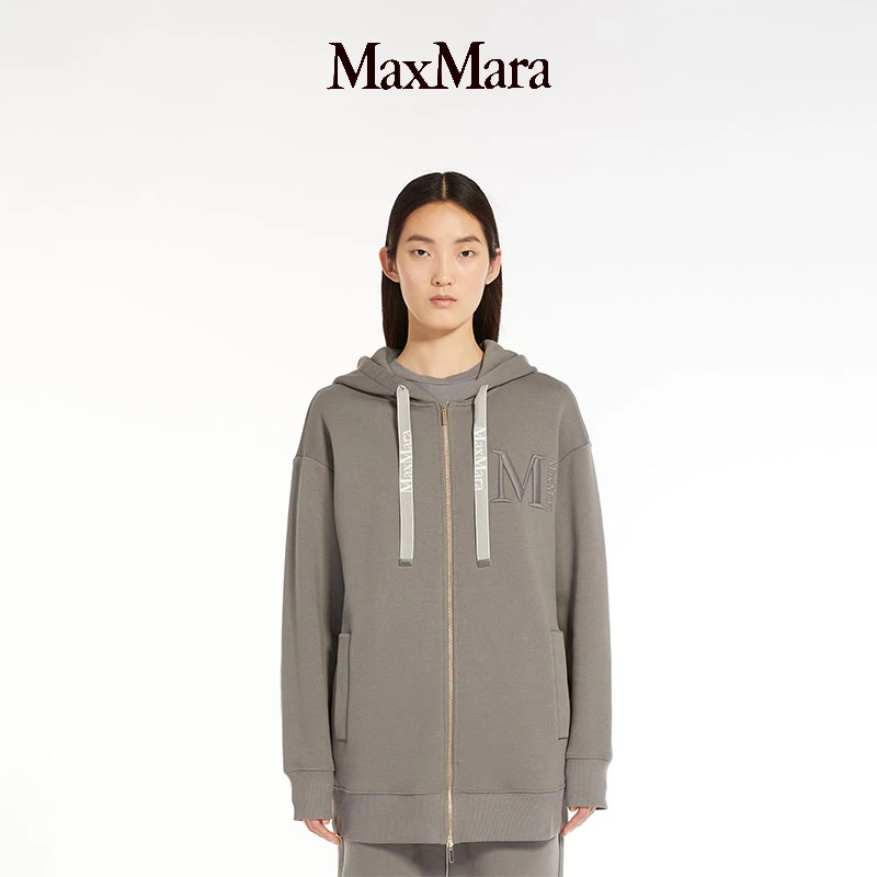 MaxMara 女装拉链针织连帽卫衣9921024106