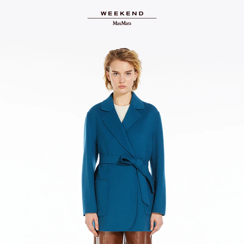 Weekend MaxMara 2024早春新款女装廓形羊毛混纺短大衣5081014106