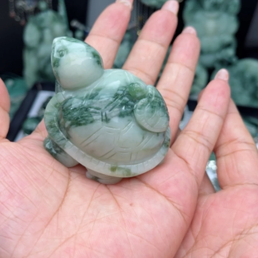 【闪购商品】透闪石-蛇纹石玉手把件未镶嵌不**默