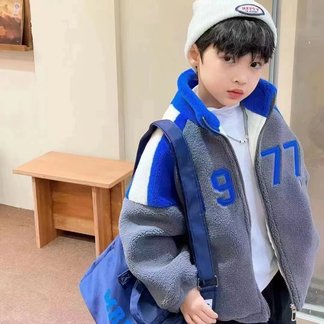 2024冬季新款男童派克服加绒加厚过冬款