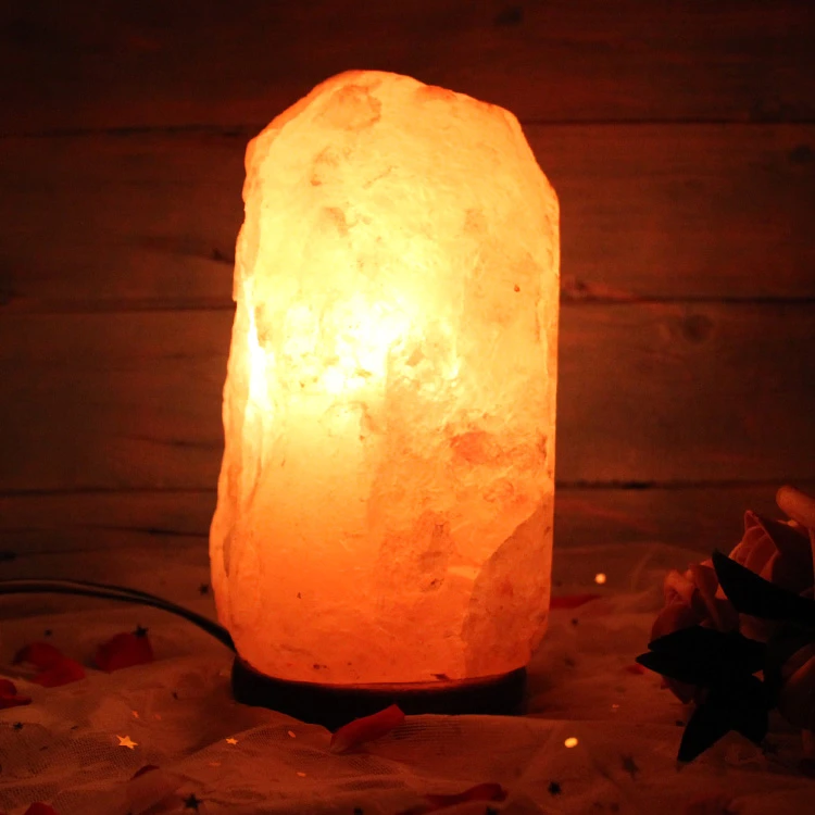 巴基斯坦盐矿石灯复古创意简约婚房北欧调光个性灯网月球充电
