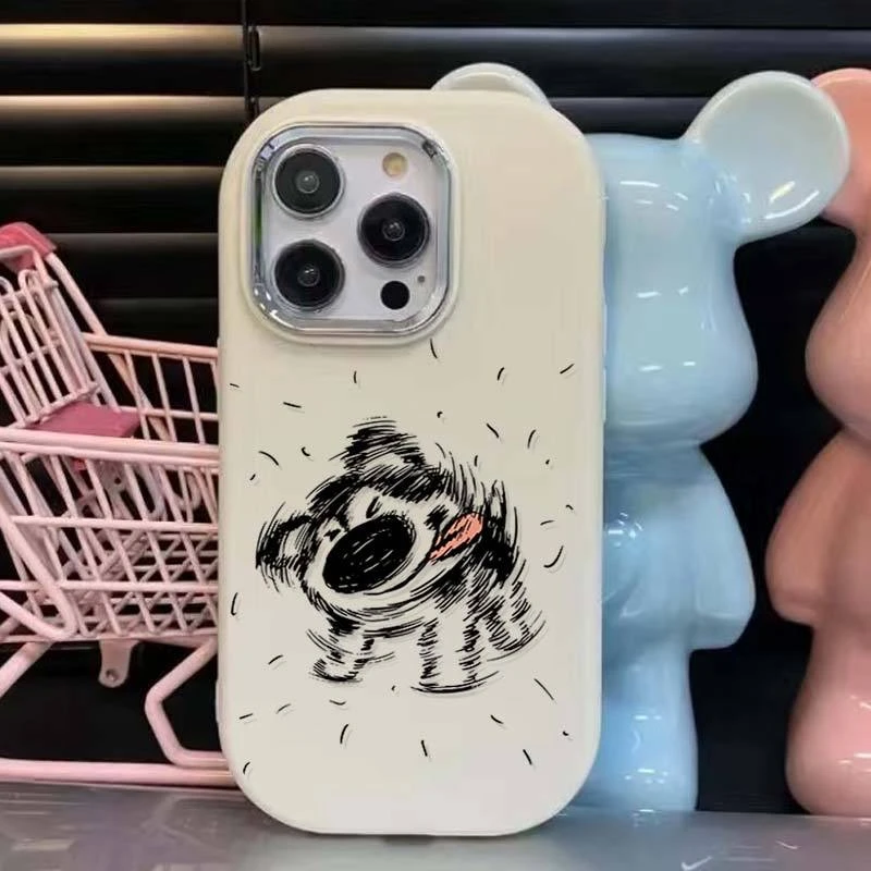 甩动狗狗金属框苹果华为荣耀vivo小米oppo手机壳卡通iPhone15