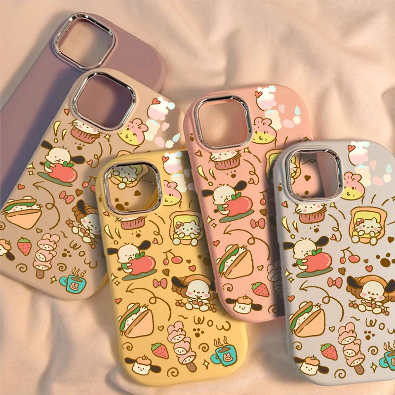 三明治KT猫金属框苹果华为荣耀vivo小米oppo手机壳卡通iPhone15