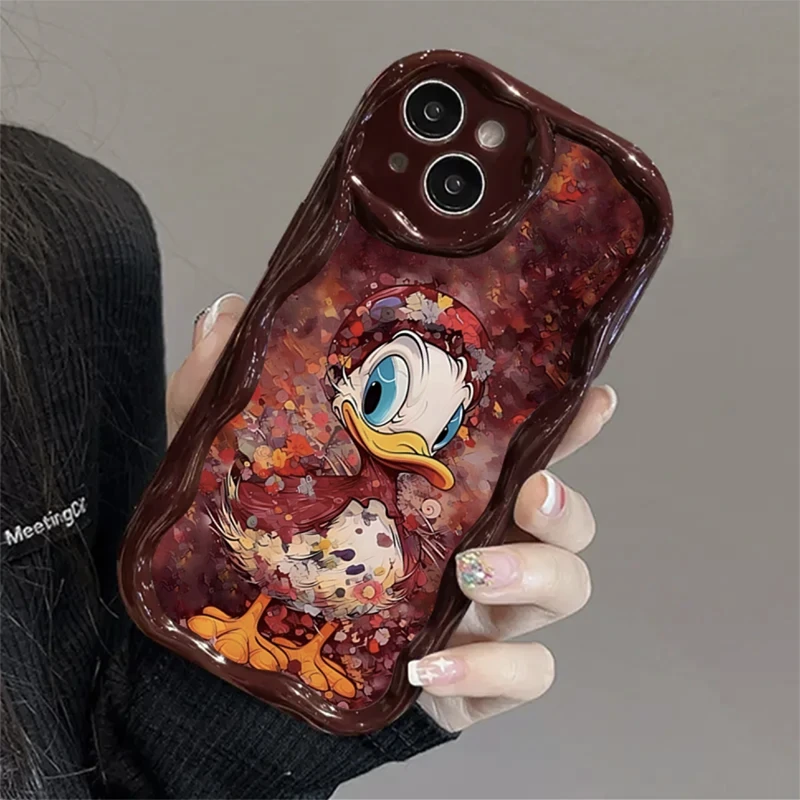 唐老鸭奶油纹适用于苹果iPhone/华为/荣耀手机壳卡通女