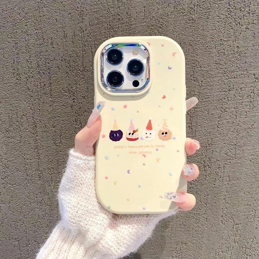 饼干金属框苹果华为荣耀vivo小米oppo手机壳卡通iPhone15