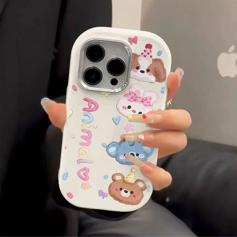 动物头头金属框苹果华为荣耀vivo小米oppo手机壳卡通iPhone15