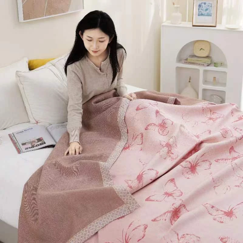 【京かわ会社】奢华冰麻空气层软凉席 240*250cm 蝶恋花