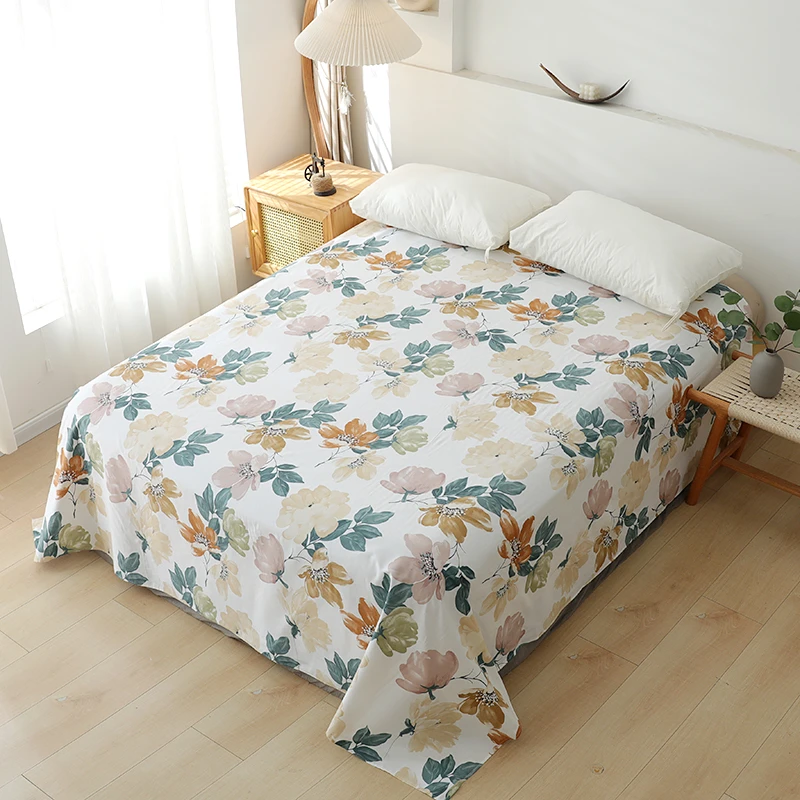 【京かわ会社】全棉加厚澳绒磨毛床单  220*245cm 灰色浪漫