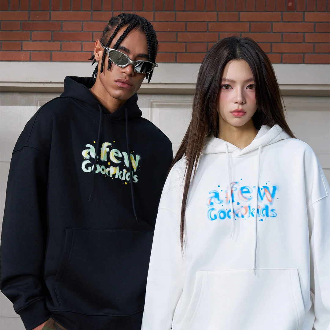 【双12福利】AFGK24FW手绘晕染星光连帽卫衣男女美式休闲国潮帽衫