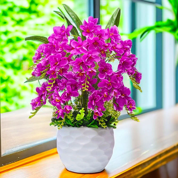 假花仿真花香雪兰盆景仿真绿植客厅高端装饰品餐桌花客厅摆件高档