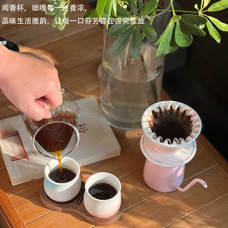 咖啡杯风味品鉴杯搪瓷手冲ins风闻香杯咖啡馆出品简约感官杯手工