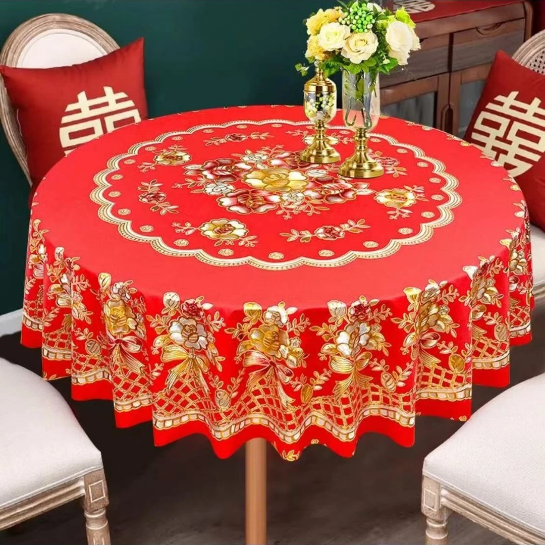 圆桌桌布防水防油桌布茶几布圆形桌台布加厚桌布防烫桌布茶几布