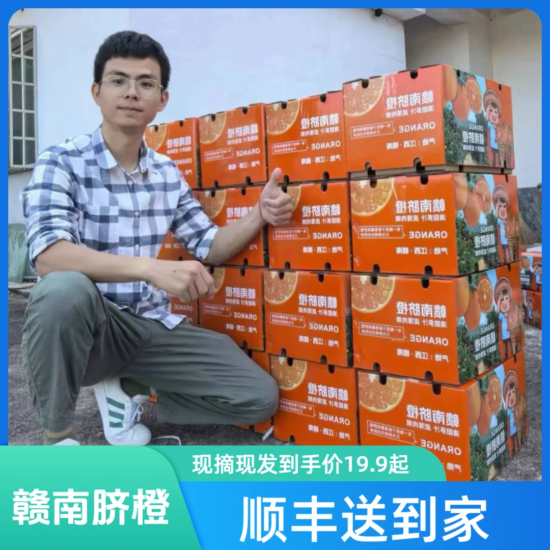 村里现摘现发赣南脐橙赣州瑞金应季水果产地直发特产水嫩多汁