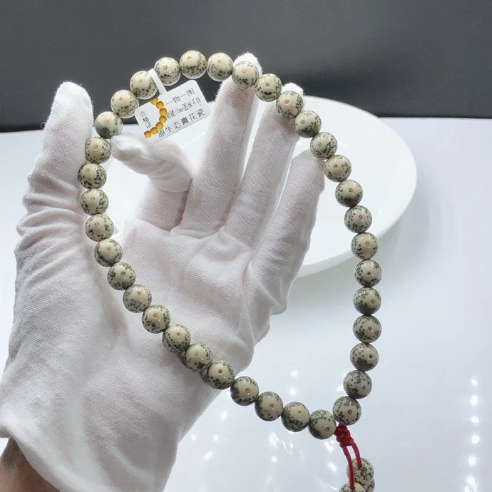 星月菩提老款青花瓷大眼睛正圆手持36+4颗，9.8mm高油高密易变色